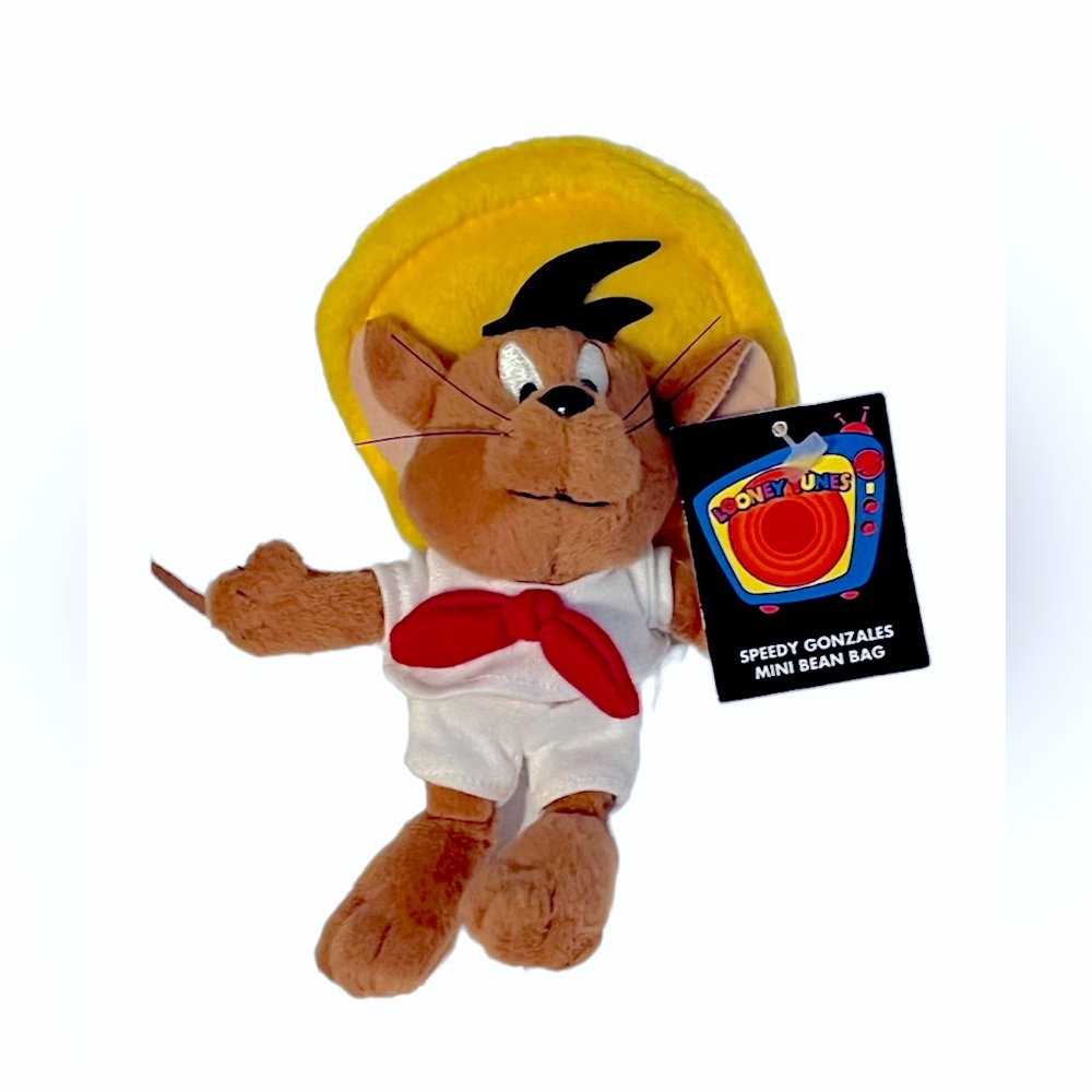 Speedy Gonzales Mini Bean Bag Plush Vintage 1999 Looney Tunes Warner Brothers